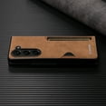 thumbnail image 6 of Dteck for Samsung Galaxy Z Fold5 5G Hard Shell, Luxury Premium PU Leather Wallet Case with Card Holder, Shockproof Back Flip Hard Slim Rugged Protective Cover, brown, 6 of 8