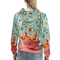 thumbnail image 7 of Wukai Floating Colorful Cereal Print Womens Hoodies Fleece Sweatshirts Long Sleeve Sweaters Pullover Fall Outfits Winter Clothes-Large, 7 of 7