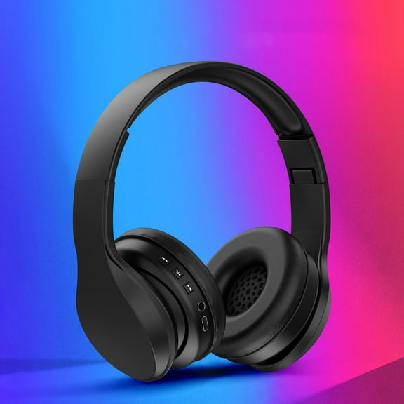 Giunmcul 50% Off Clear Bluetooth Headphones Over-Ear,Foldable Wireless and Wired Stereo Headset,For Cell Phone,PC,Soft Earmuffs &Light Weight for Prolonged Wearing
