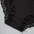 thumbnail image 6 of ABSUYY Womens Mid Rise Ribbed Brief Underwear, Soft Nylon Spandex Stretch Panties Lace Trim No VPL Daily Wear Black,Size M, 6 of 7