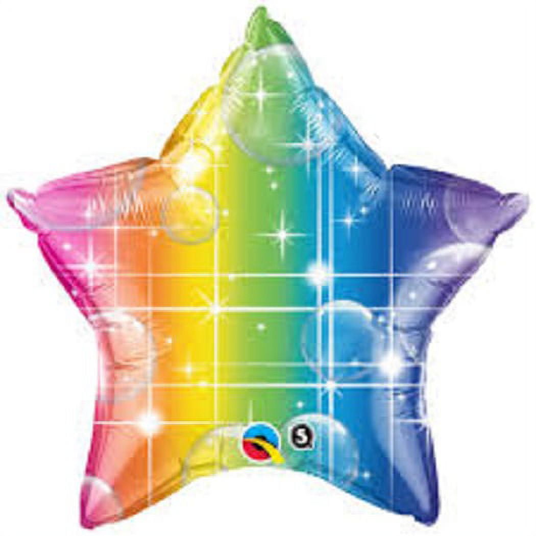 Lot of 10 Rainbow Star Shape Foil Mylar 19" Balloon Birthday Party Decoration