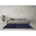 thumbnail image 3 of Ahgly Company Machine Washable Indoor Square Abstract Blue Modern Area Rugs, 6' Square, 3 of 4