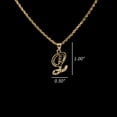 thumbnail image 2 of LOVEBLING 10K Yellow Gold Diamond Cut Alphabet Initial Letter Charm Pendant (Large Size) (A) (1.37"), 2 of 2