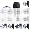 thumbnail image 3 of Moxiu Workout Clothes for Men 2 Piece Quarter Zip Long Sleeve Shirt and Pants Tracksuit Set Quick Dry Athletic Running Jogger Suit Navy,XXL, 3 of 7