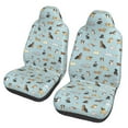 thumbnail image 2 of Haiem Cartoon Doodle Puppy Printed Car Seat Covers Set of 2, Universal Fit Car Seat Covers,Protective Seat Covers,Comfortable Car Seat Covers, Easy Installation Seat Covers, 2 of 9