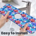 thumbnail image 6 of Pofeuu Bright Flowers Print Splash Guard for Sink Faucet Sink Gadgets-Splash Guard Behind Faucet Drip Catcher for Kitchen, Bathroom,Sink Mat, 6 of 7