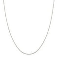 thumbnail image 1 of White Sterling Silver necklace Box chain Pendant Diamond-cut 18 in 0.6 mm, 1 of 5
