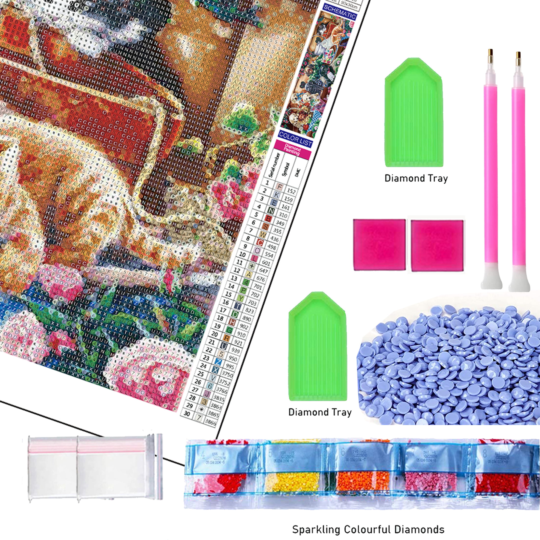 YALKIN Large Diamond Painting Clearance Kits with Accessories for