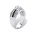 thumbnail image 2 of PalmBeach Jewelry Men's .91 TCW Round Cubic Zirconia Ring in Platinum-plated Sterling Silver, 2 of 4