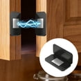 thumbnail image 4 of 2 PCS Ultra Thin No Drill Magnetic Cabinet Door Catch,Adhesive Metal Drawer Door Cabinet Magnets to Stay Closed,1.57x0.79x0.79 inch Cabinets Latches for Kitchen,Bathroom,Closet (Black), 4 of 8