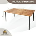 thumbnail image 2 of Aimee Lii 5/7-Piece Outdoor Dining Set with Acacia Wood Table, Outdoor Patio Furniture for Balcony Porch Backyard, Sturdy-6 Pieces +, 2 of 10