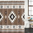 thumbnail image 3 of Brown Boho Waterproof Fabric Shower Curtain,Farmhouse Aztec Southwest Ethnic Geometric Waterproof Fabric Shower Curtain for Bathroom Curtains Bathtubs Shower Curtains with 12 Hooks Stall 48x72in, 3 of 8