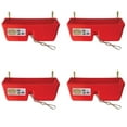 thumbnail image 1 of Little Giant 9 Quart Heavy Duty Feed Trough Bucket Fence Feeder, Red (4 Pack), 1 of 3