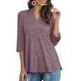 thumbnail image 5 of a.Jesdani Womens Plus Size Tunic Tops 3/4 Roll Sleeve V Neck Casual Blouses m-4x, 5 of 9