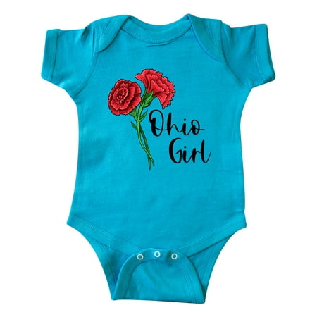 

Inktastic Ohio Girl with Red Carnations Gift Baby Girl Bodysuit