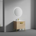 thumbnail image 2 of 36" Freestanding Bathroom Vanity with Sink - Brush Gold Hardware - Maple, 2 of 9