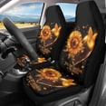 thumbnail image 2 of XYZCANDO Car Seat Covers Polyester Front Seat Covers Auto Front Seat Covers Premium Anti-Scratch SUV Truck, Sunflower Butterfly Design, 2 of 10