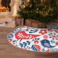 thumbnail image 5 of Haiem Birds Flowers Pattern Christmas Tree Skirt Merry Christmas Party Christmas Tree Decoration,New Year Decorations-48", 5 of 6