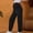 Black, variant on FUNUONY Womens Maternity High Waisted Lounge Pants Casual Stretchy Ribbed Palazzo Pants Pregnancy Trousers with Pockets Women's Maternity Pants for Work Capris Casual Comfort Ankle Pants Black L