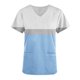 thumbnail image 5 of Puntoco Liquidación de blusas cortas para mujer, moda informal para mujer, cuello en V, estampado, manga corta, bolsillo, vestido de enfermera, 5 of 5