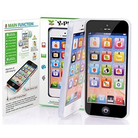 - YPhone Kids Play Cell Phone Learning Toy Black