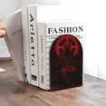 thumbnail image 6 of Naloa Red Gothic Skeleton Throne 2 Pcs Bookend Large Capacity Office Book Ends for Home Office Library School Study Decoration, 6 of 8