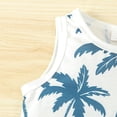 thumbnail image 6 of LNMQLPDBS Toddler Boy Sets Tropical Botanical Print Summer Vest and Shorts Sets Unisex Baby Cute Beach Outfits Girls' Short Sets Kids Casual Soft Tank Top Shorts Sets Blue 18-24 Months, 6 of 9