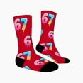 thumbnail image 5 of Chaussettes Rouges Tricotées avec Animaux Chaussettes Mi-Mollet Glace 6 7 Chaussettes Mi-Mollet pour Maman et Femmes, 5 of 5