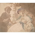 thumbnail image 2 of Thomas Rowlandson 14x12 Gold Ornate Wood Frame and Double Matted Museum Art Print Titled - The Fortune Teller (ca. 1780-1825), 2 of 4