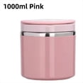 thumbnail image 2 of Recipiente Térmico para Comida, de Sopa Aislante, Lonchera de Acero Inoxidable, Mantiene la Temperatura para Niños en Edad Escolar, Color Rosa, 1000 Ml., 2 of 6
