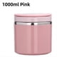 thumbnail image 2 of Recipiente Térmico para Comida, de Sopa Aislante, Lonchera de Acero Inoxidable, Mantiene la Temperatura para Niños en Edad Escolar, Color Rosa, 1000 Ml., 2 of 5