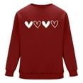 thumbnail image 4 of Stamzod Men Sweatshirts Valentine's Lover Heart Crewneck Sweatshirt Casual Long Sleeve Tops for Men Plus Size Clothes Red D XXL, 4 of 6