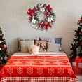 thumbnail image 5 of Cinvoph 11.8" Christmas Pine Wreath Exquisite Faux Wreaths for Front Door, Wreath with Xmas Decorations for Fireplace, Mantle ,Wall, Windows Home, Indoor Outdoor Decor, Red, 5 of 6
