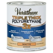Clear, Varathane Triple Thick Matte Polyurethane-304588, Quart