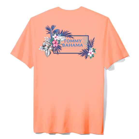 $54.50 Tommy Bahama Men's, Hibiscus Vineyard T-Shirt, Peach Amber, S
