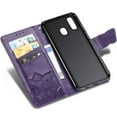 thumbnail image 5 of Compatible with Samsung Galaxy A20 Wallet Case for Women, Leather Flip Folio with Kickstand Magnetic and Card Holder Protective Case for Samsung Galaxy A20 / A30 Butterfly Purple SD, 5 of 7