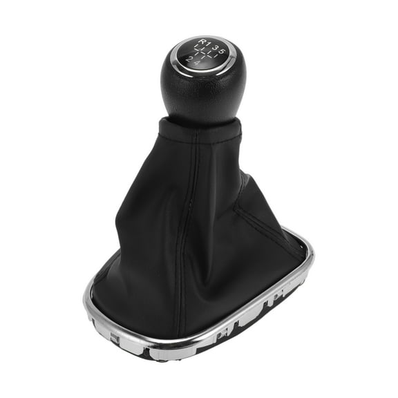 Unique Bargains 5 Speed Manual Gear Shifter Knob with Cover, Front Gearbox Stick Shifter Lever Knob for Chevrolet Cruze 2008-2015 Plastic Faux Leather Black, 1 Pc