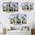 thumbnail image 4 of Designart "Eugene s Reverie Normandy Coast IV" Nautical & Beach Framed Wall Art Set Of 3 - Beige France Frame Gallery Set For Office Decor, 4 of 7