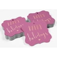 thumbnail image 4 of Inkdotpot Pack Of 50 Real Rose Gold Foil Bracket Shape Paper Tags Happy Holiday Favor Hang Tags, 4 of 7