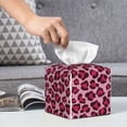 thumbnail image 6 of Tissue Rose Leopard Print Box Cover Holder, Square by Xecao - Leather Decorative Organizer for Tabletop, Bathroom, Car, Office, 6 of 8