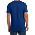 thumbnail image 4 of Hanes Essential-T Men T-Shirt, Short Sleeve Crew Neck, Classic Fit Cotton Tee, Athletic Royal, 5XL, 4 of 5