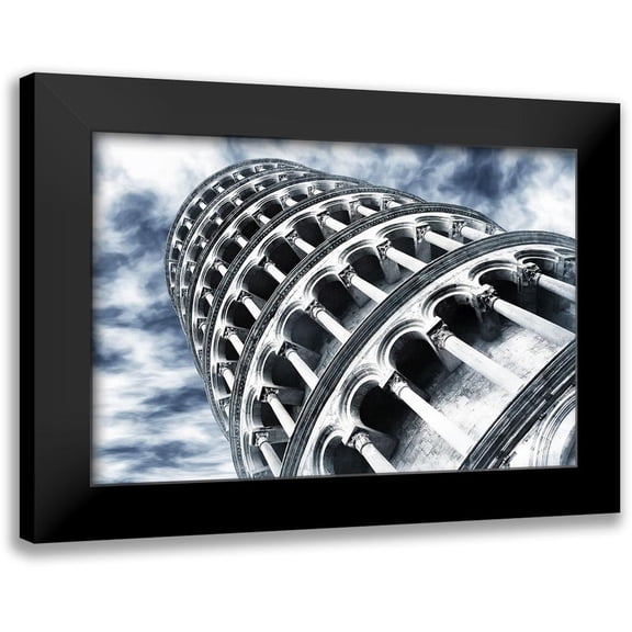 Cordeschi, Angelo 14x11 Black Modern Framed Museum Art Print Titled - Leaning Tower of Pisa