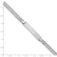 thumbnail image 3 of 14K White Gold bracelet ID Curb 7 in mm 6 WG Flat Link, 3 of 3