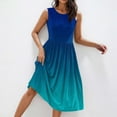 thumbnail image 5 of Oplxuo Women's Summer Gradient Tank Dress Casual Loose Crewneck Sleeveless A-Line Swing Midi Sundresses with Pockets, 5 of 7