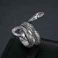 thumbnail image 2 of New Item Titanium Steel Men's Snake Ring, 2 of 5