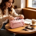 thumbnail image 7 of Aaihamo Cute Pencil Case, Stylish Polka Dots Embroidery Pencil Bag, Double Layer Large Capacity Portable Stationery Pouch for Teens Adults Office Desktop Decor, 7 of 7