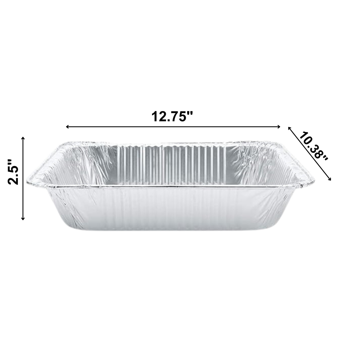VeZee' JETfoil Disposable Aluminum 9" x 13" Reg Half Size Aluminum Pans Without Lids Pack of 10 - image 2 of 7