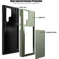 thumbnail image 3 of Samsung S22 Ultra Case with Card Holder Slim Dual Layer Heavy Duty Protective Hidden Card Slot Wallet Case for Samsung S22 Ultra(Green), 3 of 14