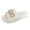 Beige, variant on YOUSNH Ladies Fashion Winter Plush Pearl Flower Decoration Open Toe Flat Bottom Cotton Slippers Women's Slippers Women Slippers Pink 9.5