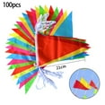 thumbnail image 3 of 50M Multicolored Triangle Flags Bunting Banner Pennant Festival Outdoor Decor, 3 of 8